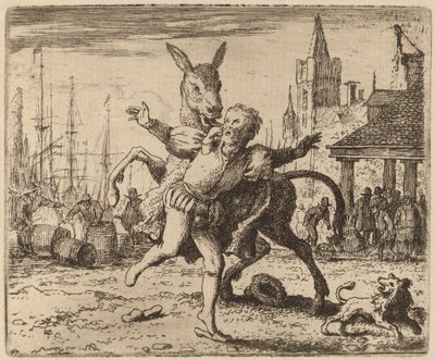 O Asno e o Cão, provavelmente c. 16451656. de Allart van Everdingen