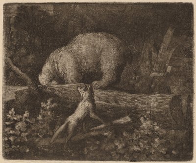 O urso preso, provavelmente c. 16451656. de Allart van Everdingen