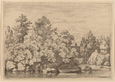 A Barragem do Porrete e a Ponte Coberta, provavelmente c. 16451656. de Allart van Everdingen