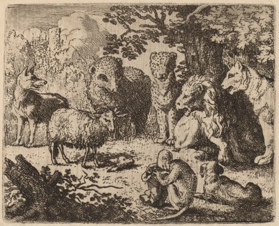 O documento é aberto, revelando a cabeça do coelho assassinado, provavelmente c. 16451656. de Allart van Everdingen