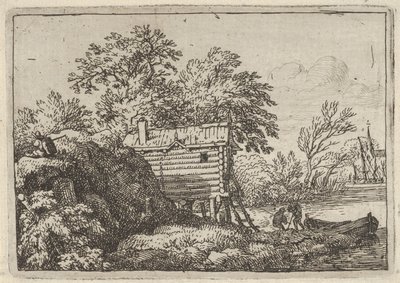 A Cabana do Pescador, século XVII. de Allart van Everdingen