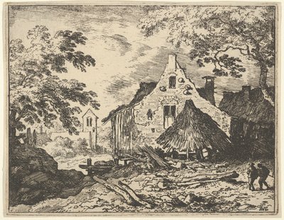 O Haybarn com Telhado Móvel, século XVII. de Allart van Everdingen