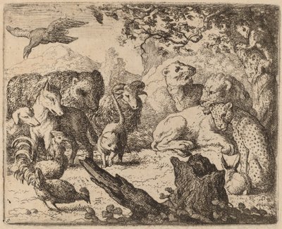 O Leão Anuncia a Paz, provavelmente c. 16451656. de Allart van Everdingen