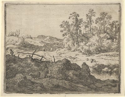 O Pastor e o Cordeiro, século XVII. de Allart van Everdingen