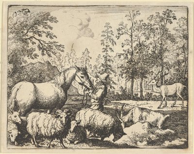 A história do cavalo que quer vingança no veado, 1650-75. de Allart van Everdingen