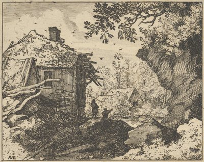 A cabana de palha vista de trás, século XVII. de Allart van Everdingen
