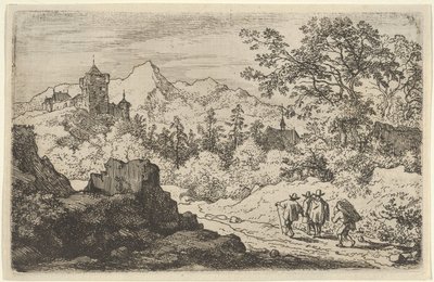 Os Três Homens e o Porteiro, século XVII. de Allart van Everdingen