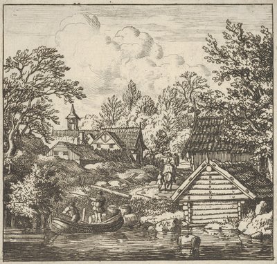 O Desembarque da Barcaça, século XVII. de Allart van Everdingen