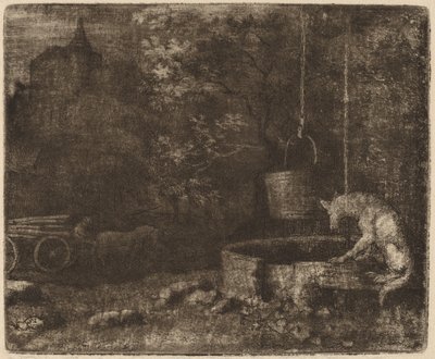 O Lobo e o Poço, provavelmente c. 16451656. de Allart van Everdingen