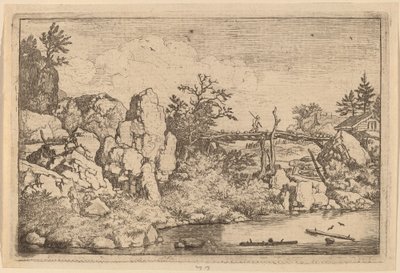 Dois troncos na água, provavelmente c. 16451656. de Allart van Everdingen