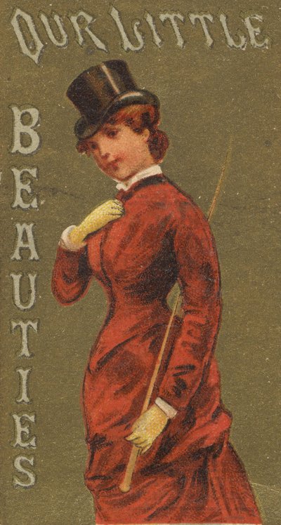 Da série Girls and Children N58 promovendo Cigarros Our Little Beauties for Alle..., 1887. de Allen and Ginter