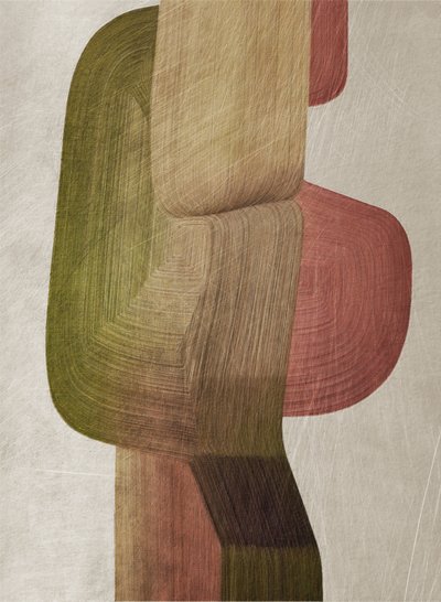 Formas abstratas com tons terrosos de Alma
