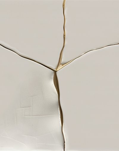 Kintsugi Dourado Elegante de Alma