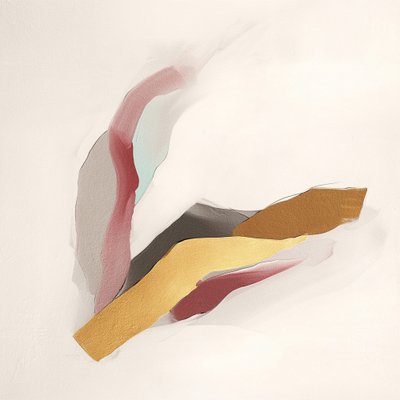 Abstrato moderno em tons dourados fluidos de Alma