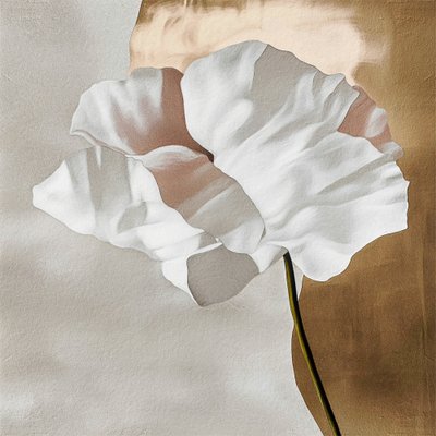 Flor Branca Dourada de Alma
