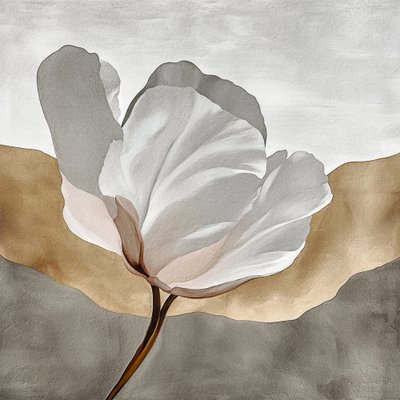 Flor Branca - Abstrato Dourado de Alma
