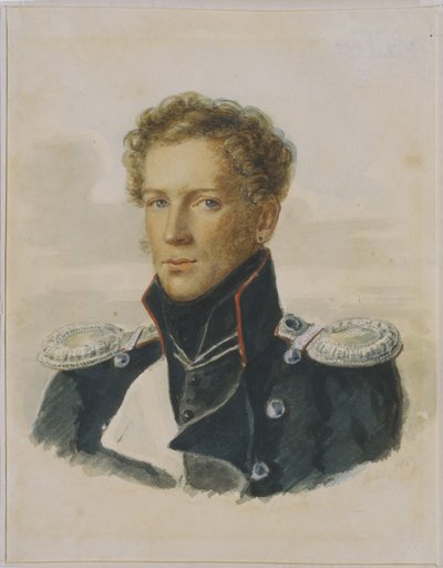 Sergei Lanskoy 1789-1832, Oficial da Guarda Chevalier, 1829 de Alois Gustav Rockstuhl