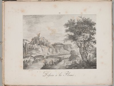 Arte da Litografia: Landeck in Tirol, Placa III de Alois Senefelder