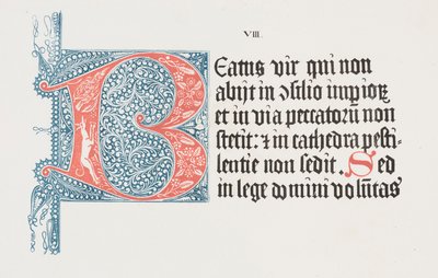 Arte da litografia: Saltério - Inicial B, Chapa VIII de Alois Senefelder