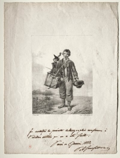 Garoto tocador de órgão de Alois Senefelder