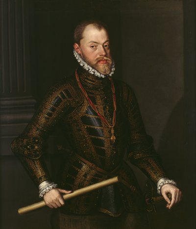 Filipe II de Espanha (1527-98) c.1570 (óleo sobre tela) de Alonso Sánchez Coello