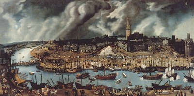 O porto de Sevilha, c.1590 de Alonso attr. to Sanchez Coello