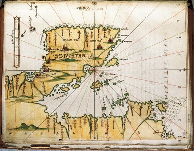 Mapa da América Central e do Peru (mapa) de Alonso de Santa Cruz