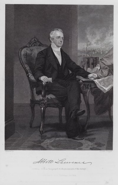 Abbott Lawrence (gravura) de Alonzo (after) Chappel