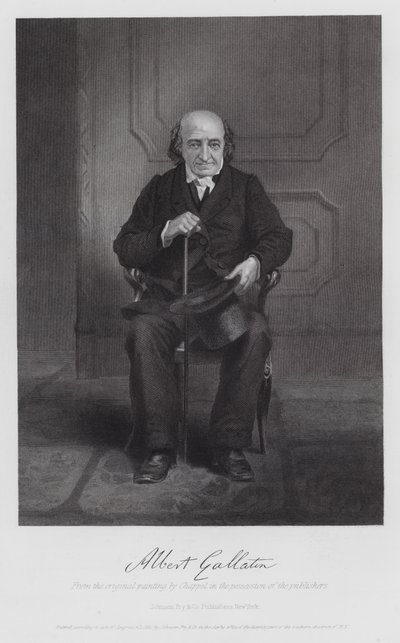 Albert Gallatin (gravura) de Alonzo (after) Chappel
