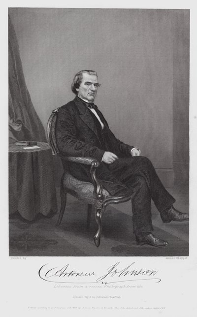 Andrew Johnson (gravura) de Alonzo (after) Chappel