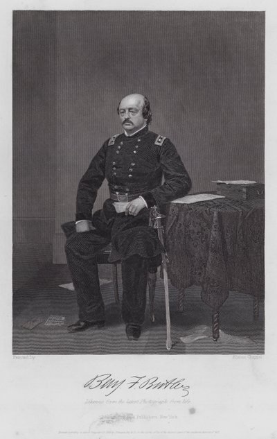 Benjamin F Butler (gravura) de Alonzo (after) Chappel