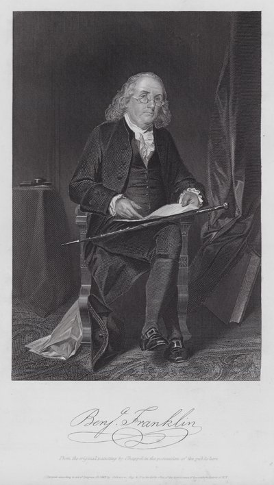 Benjamin Franklin (gravura) de Alonzo (after) Chappel