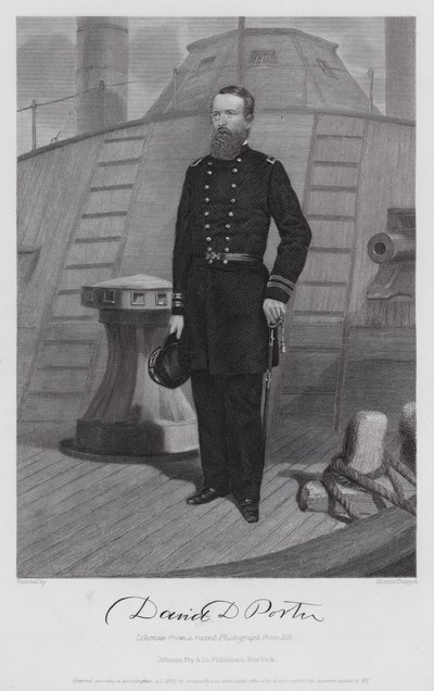 David D Porter (gravura) de Alonzo (after) Chappel
