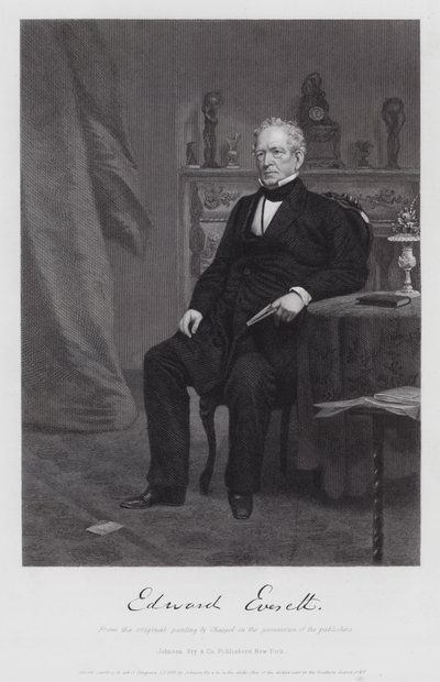 Edward Everett (gravura) de Alonzo (after) Chappel