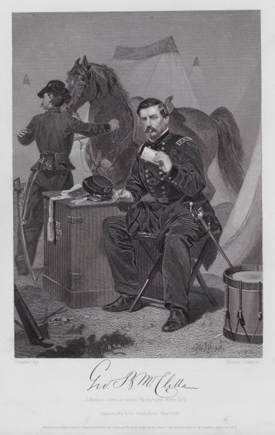 George Brinton McClellan (gravura) de Alonzo (after) Chappel