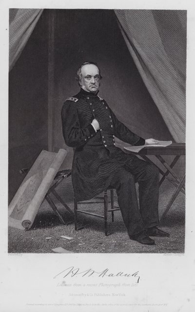 Henry Wager Halleck (gravura) de Alonzo (after) Chappel
