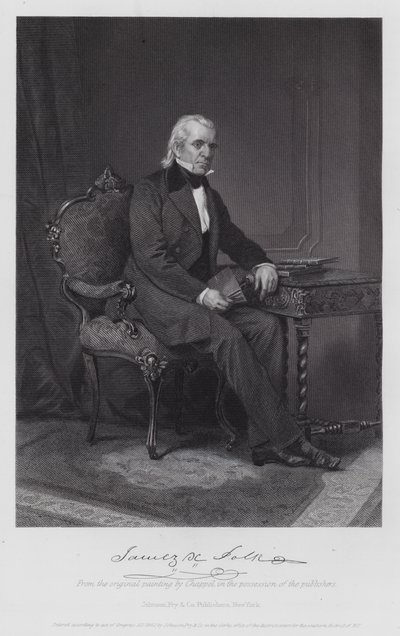 James Knox Polk (gravura) de Alonzo (after) Chappel