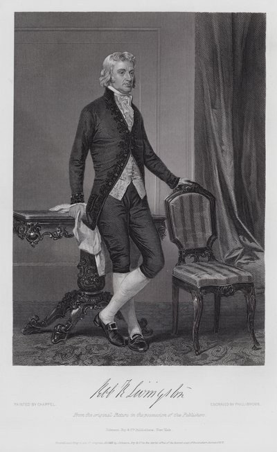 Robert R Livingston (gravura) de Alonzo (after) Chappel