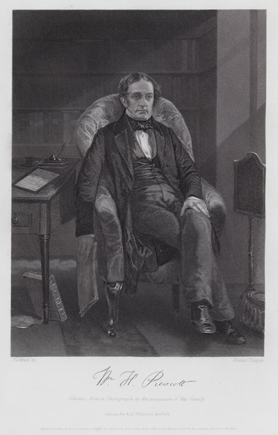 William Hickling Prescott (gravura) de Alonzo (after) Chappel