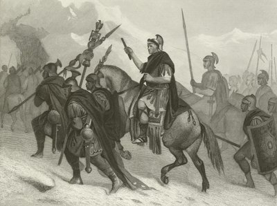 Aníbal e seu exército cruzando os Alpes, 218 aC de Alonzo Chappel