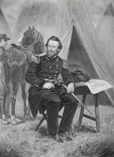 Retrato de Nathaniel Lyon (1818-1861) (lito) de Alonzo Chappel