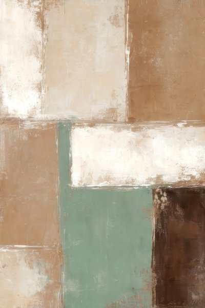 Blocos abstratos em tons terrosos de Alpenglow Workshop