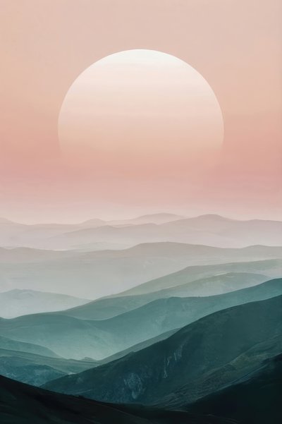 Horizonte da Montanha em Tons Pastel de Alpenglow Workshop