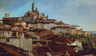 Siena, de Alfonso Hollaender (1845-1923), óleo sobre tela sobre papelão, 31x51 5 cm de Alphons Hollaender