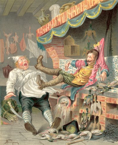 Aventuras do Barão Munchhausen (cromolito) de Alphonse Adolphe Bichard