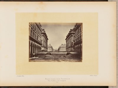 Barricada dos Fédérés, Praça Vendôme e Rua Castiglione. de Alphonse J. Liébert