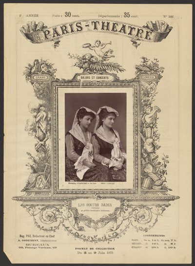 Teatro de Paris: Les Soeurs Badia de Alphonse J. Liébert