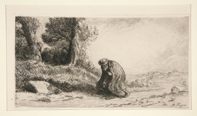 Um Vagabond Avançando ao longo de uma Pista de Alphonse Legros
