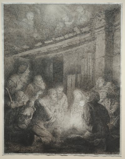 Adoração dos pastores. de Alphonse Legros