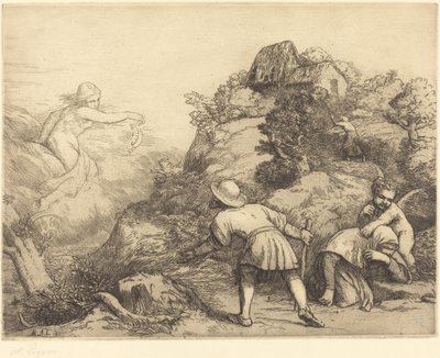 Alegoria do Camponês e da Fortuna O Camponês e a Fortuna: Sujeito Alegórico. de Alphonse Legros